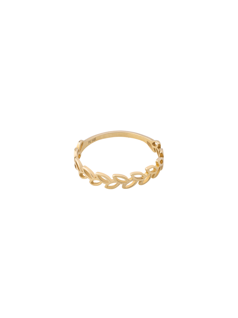 Anillo Hojas Oro 14k