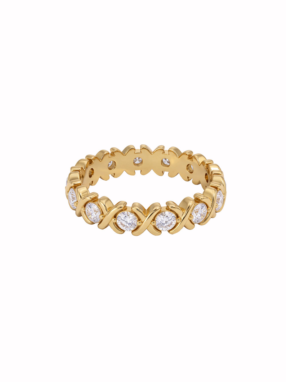 Anillo Zirconias Con X