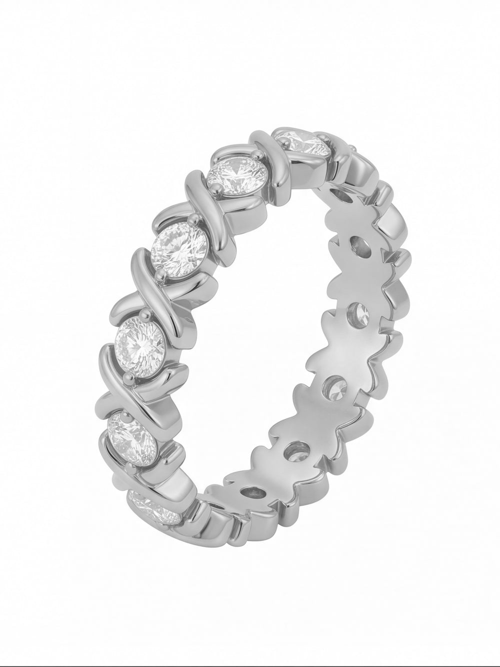 Anillo Zirconias Con X
