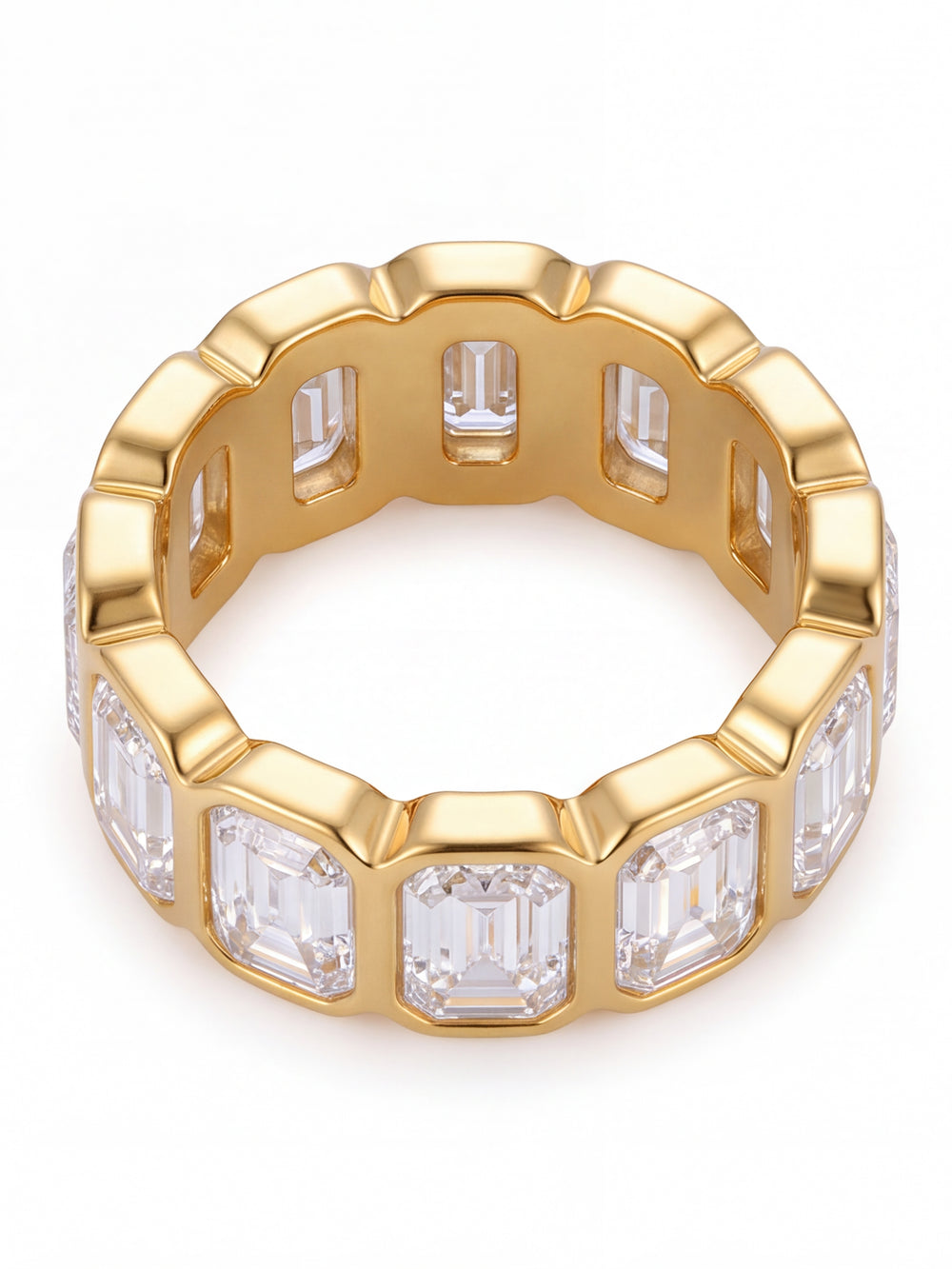 Anillo Grueso Zirconias Baguettes