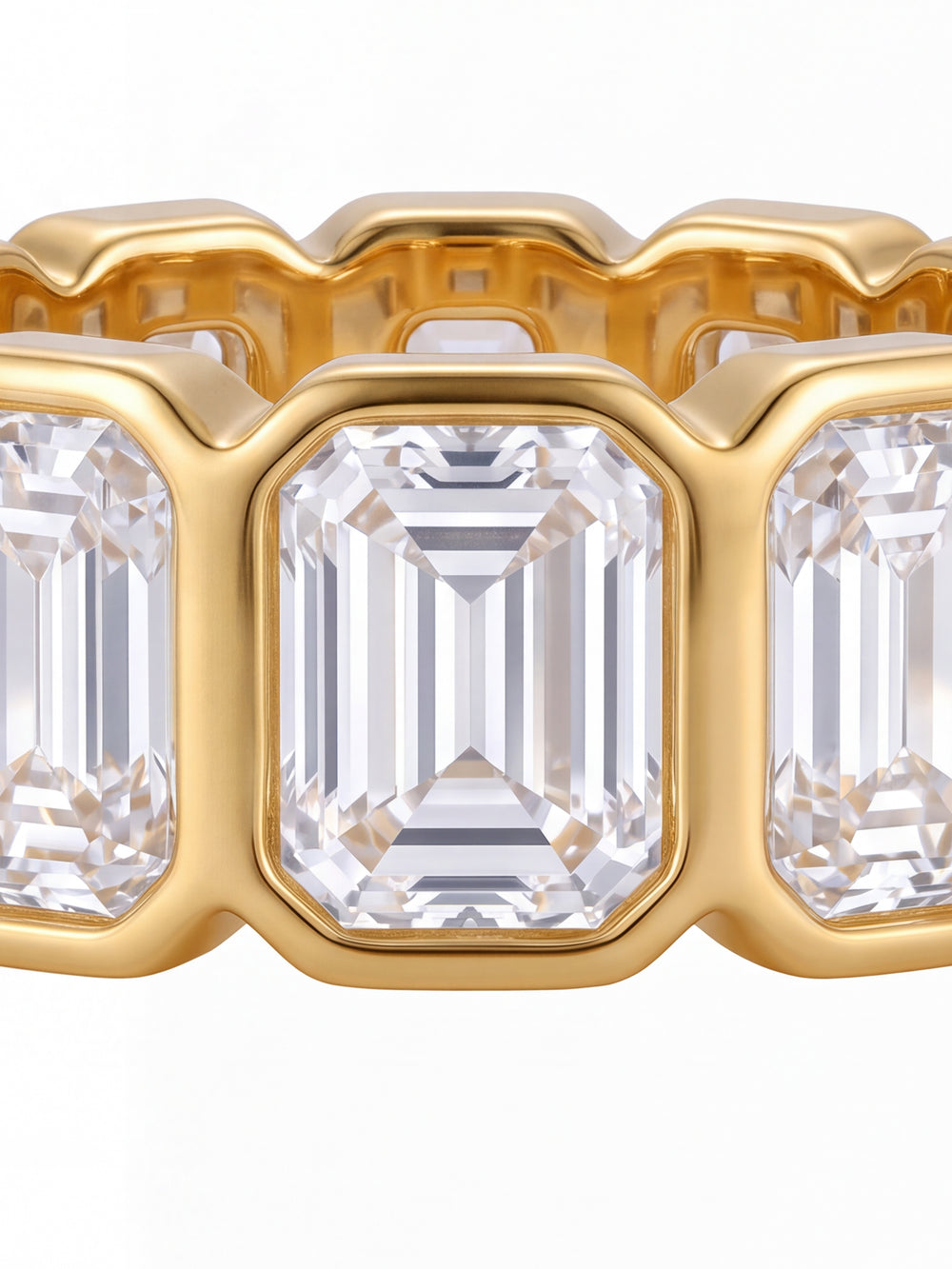 Anillo Grueso Zirconias Baguettes