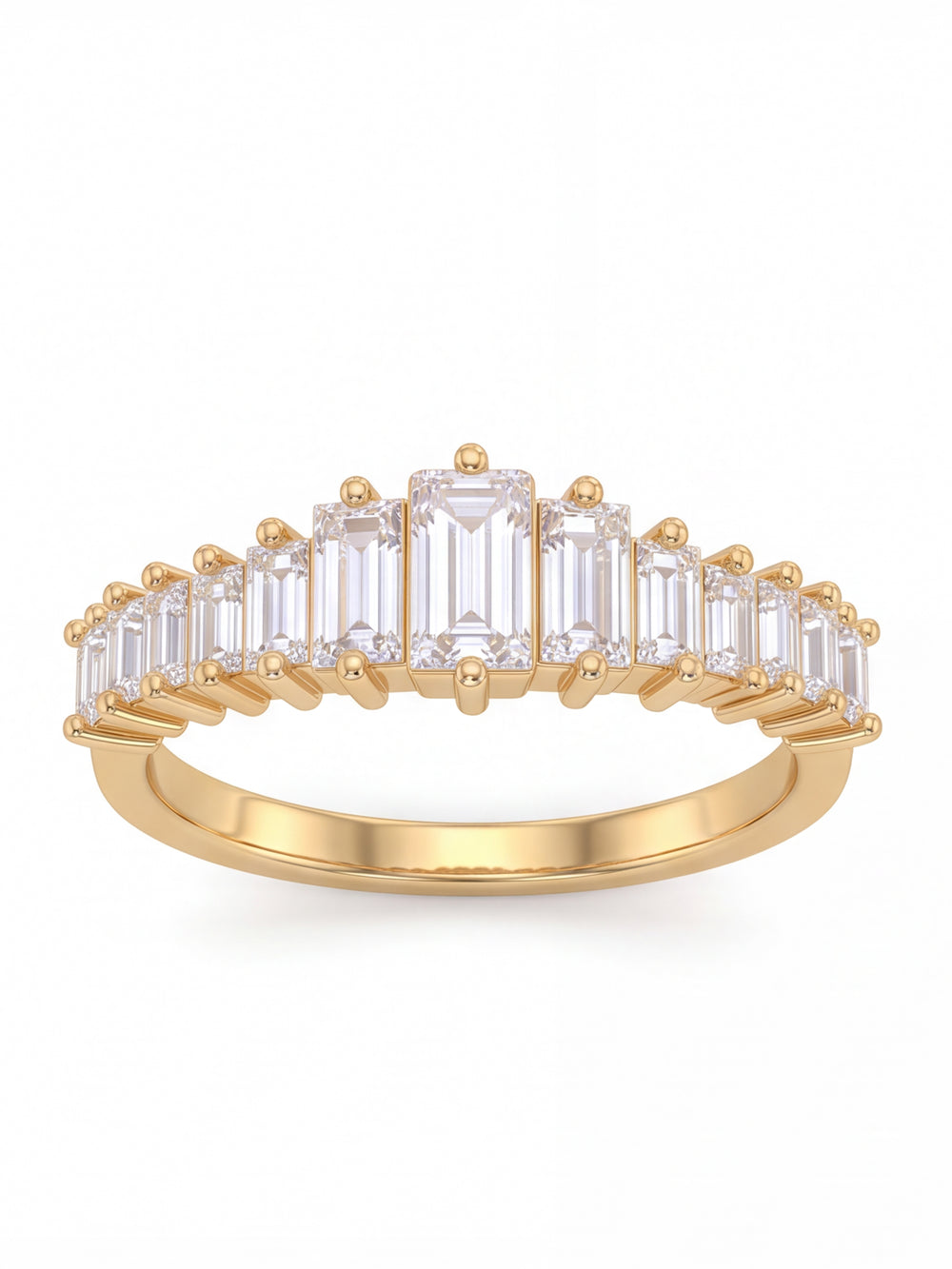 Anillo Con Zirconias Baguettes