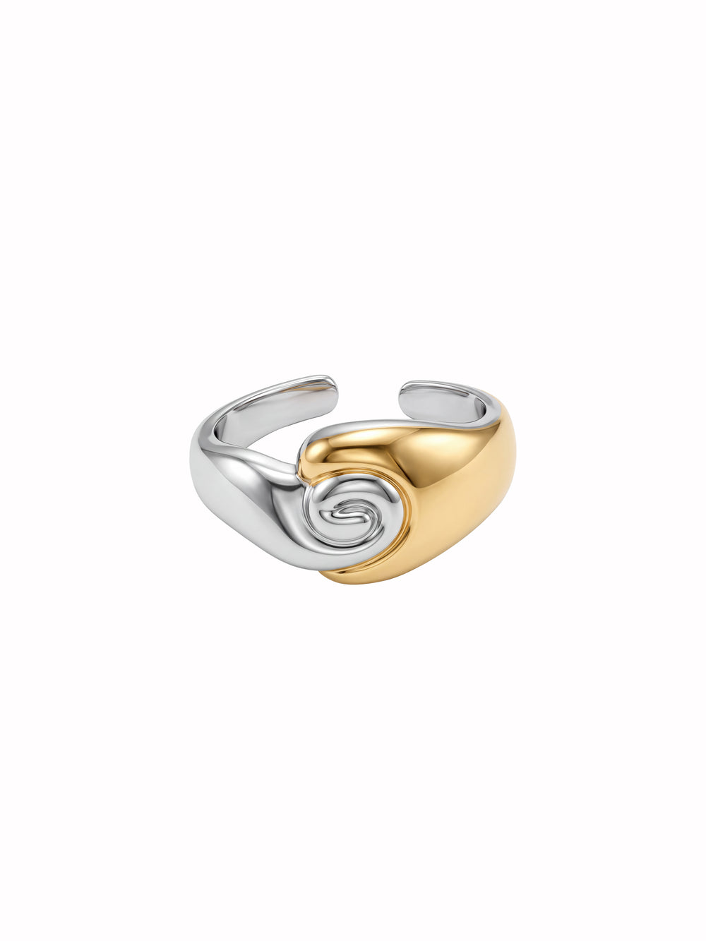 Anillo Con Espiral Combinado Abierto