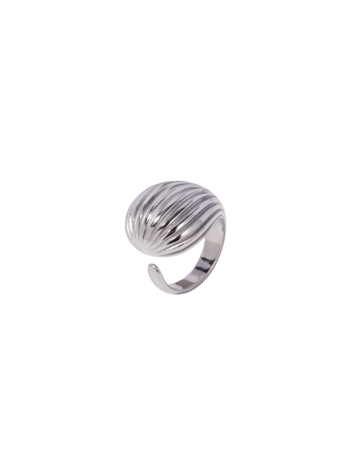 Anillo Gota Chunky con Lineas