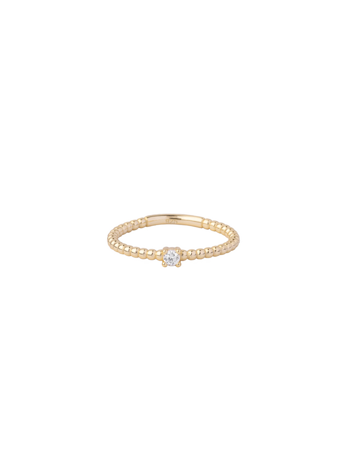 Anillo Bolitas Con Zirconia