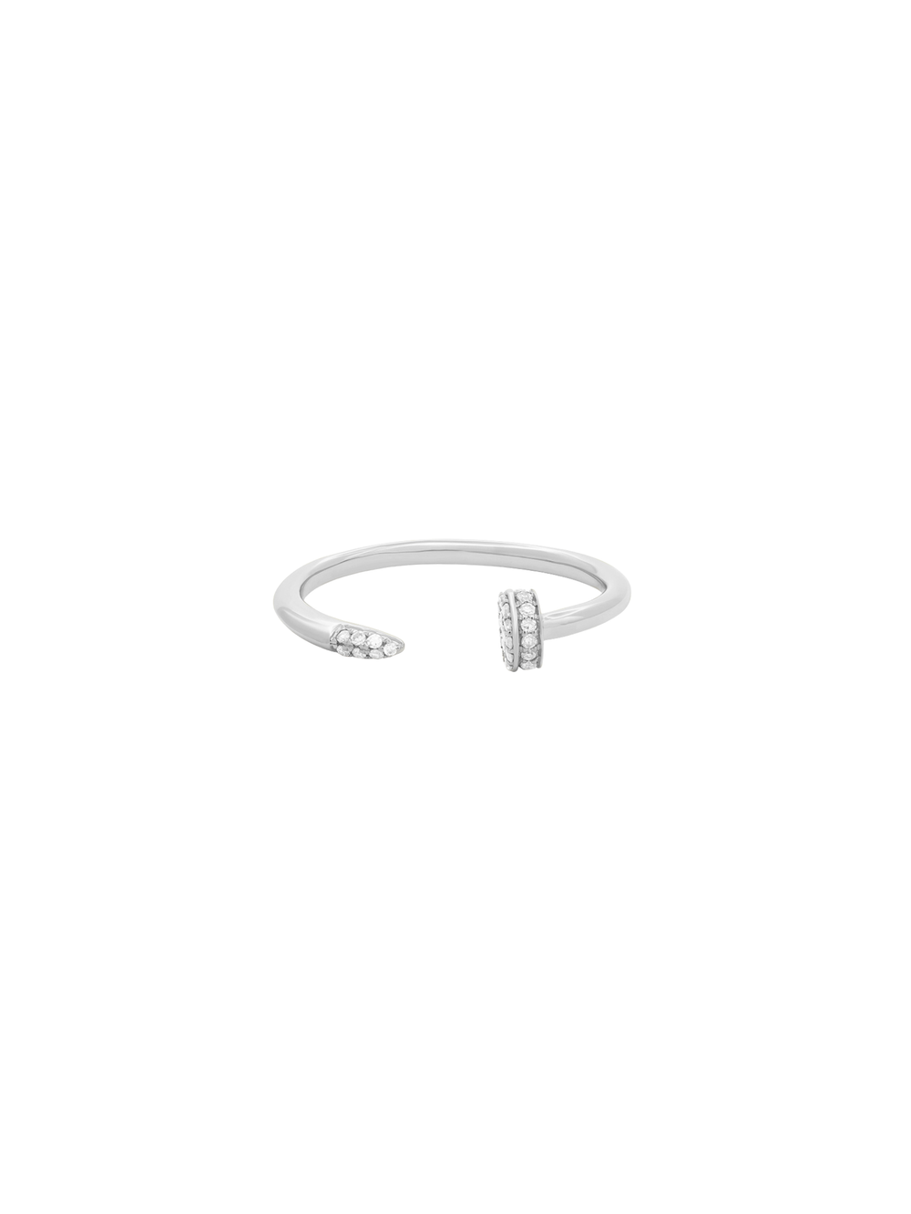 Anillo Clavo Abierto Con Zirconias