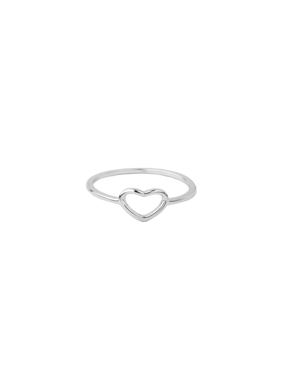 Anillo Delgado Contorno Corazon