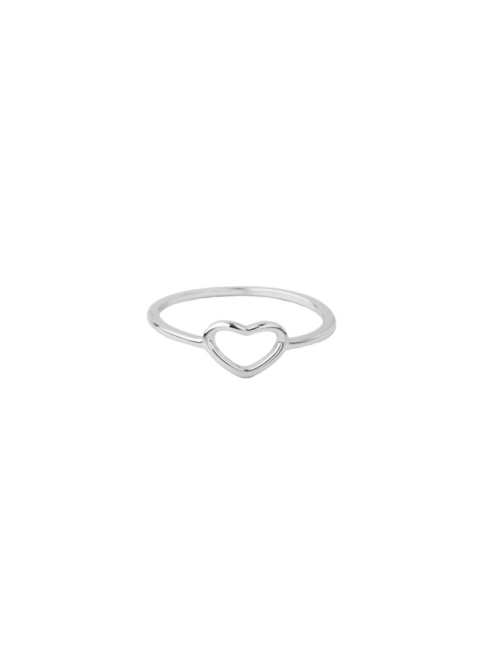 Anillo Delgado Contorno Corazon