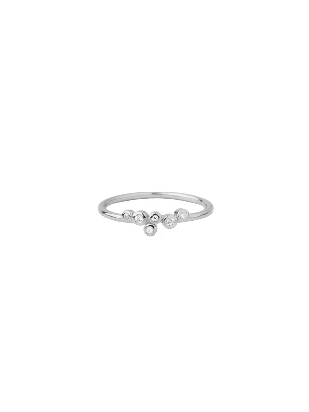 Anillo Zirconias Tipo Burbujas