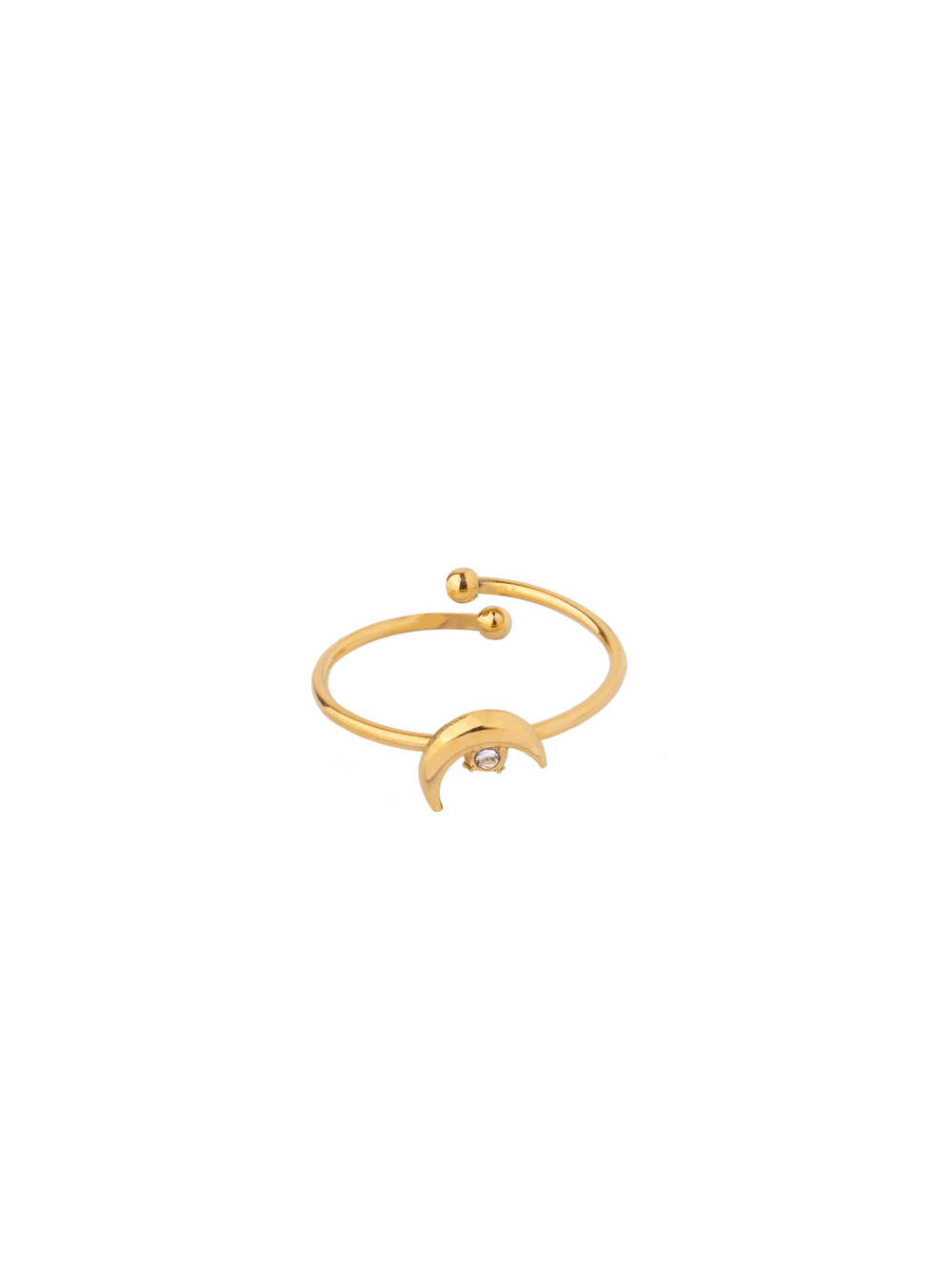 Anillo Ajustable Luna Con Zirconia