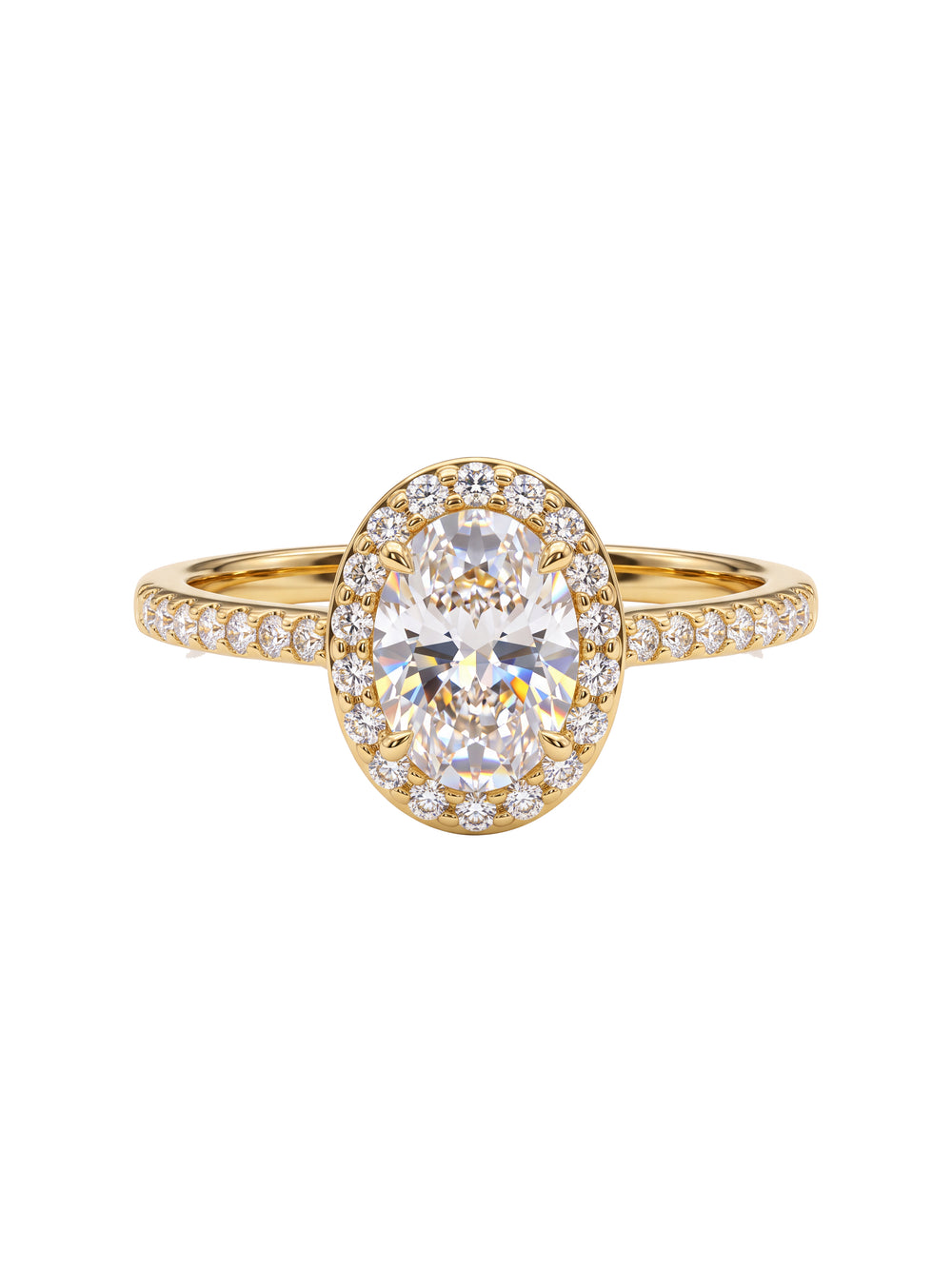 Anillo Ovalo Con Zirconia Blanca
