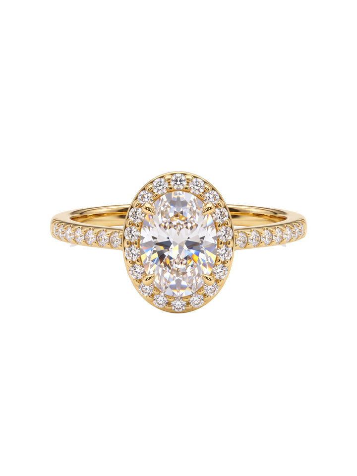 Anillo Ovalo Con Zirconia Blanca