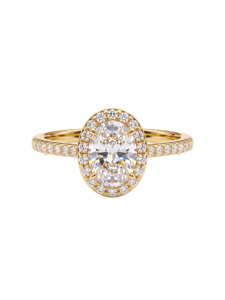 Anillo Ovalo Con Zirconia Blanca