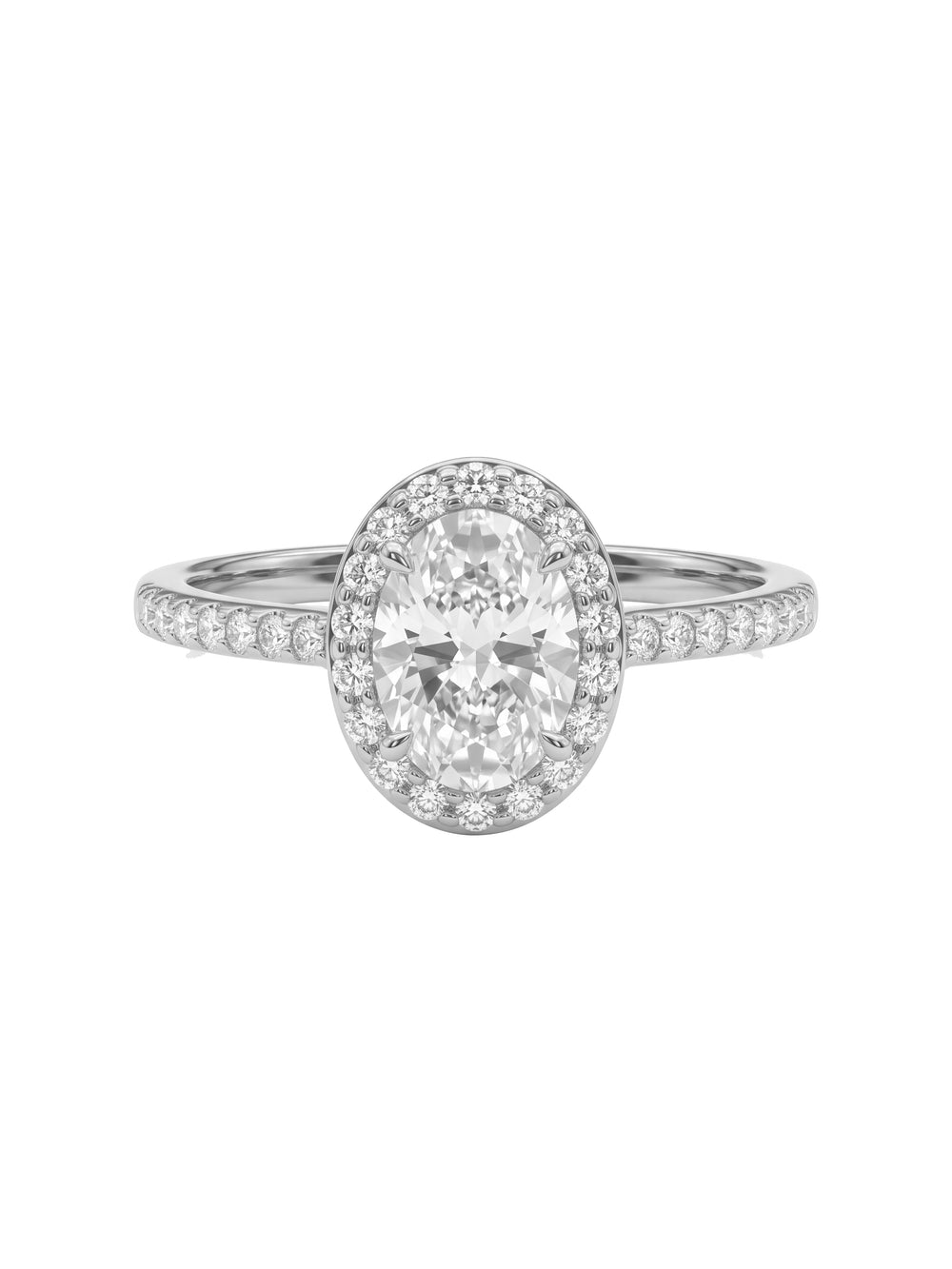 Anillo Ovalo Con Zirconia Blanca