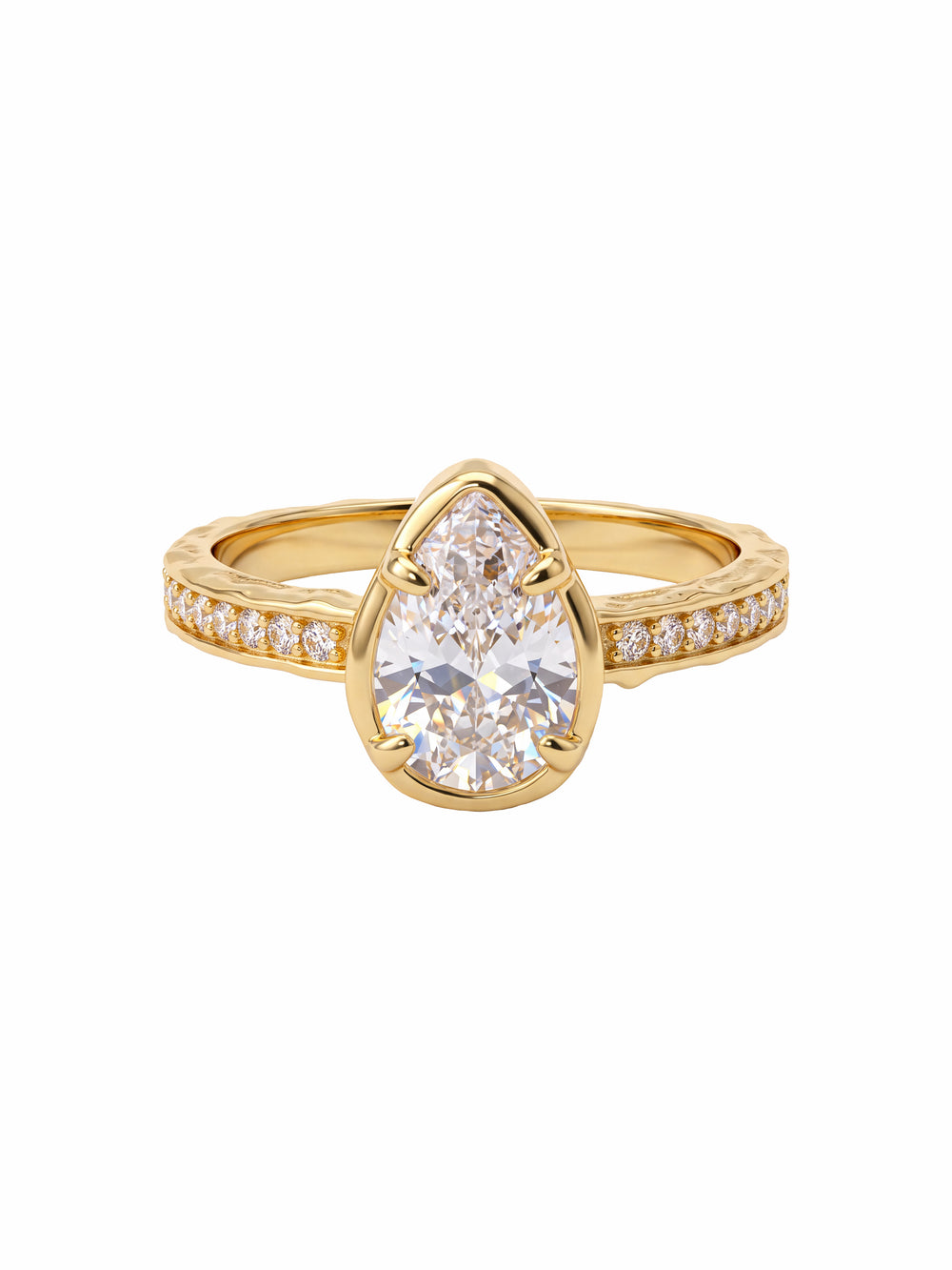 Anillo Gota Con Zirconias