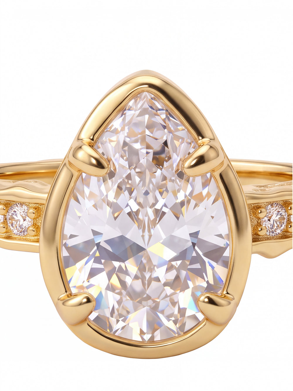 Anillo Gota Con Zirconias