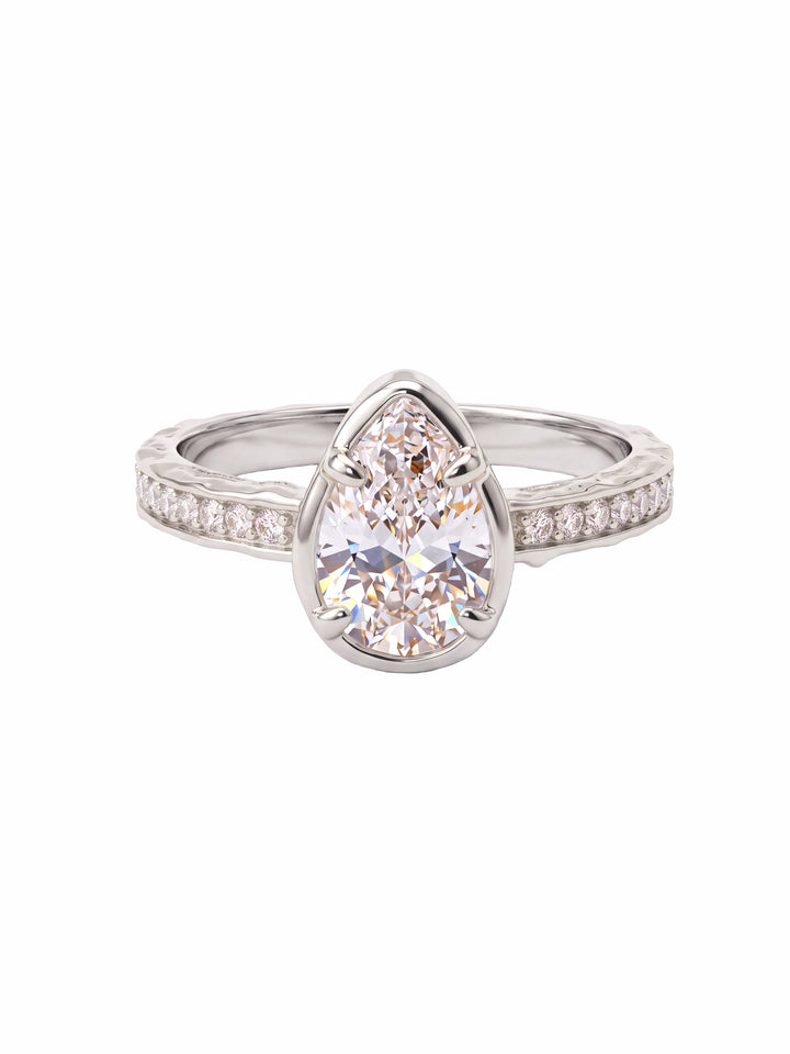 Anillo Gota Con Zirconias