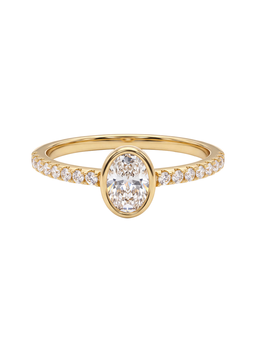 Anillo Con Zirconia Ovalada