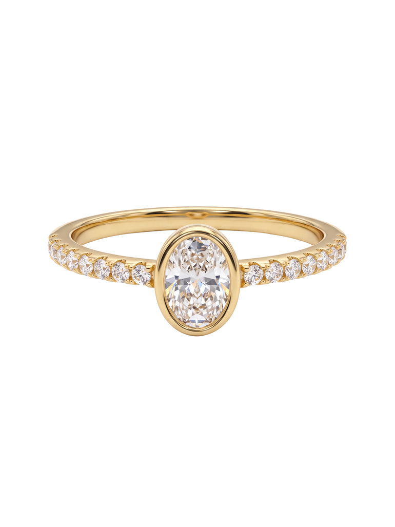 Anillo Con Zirconia Ovalada