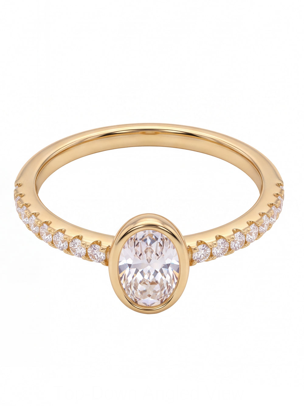 Anillo Con Zirconia Ovalada