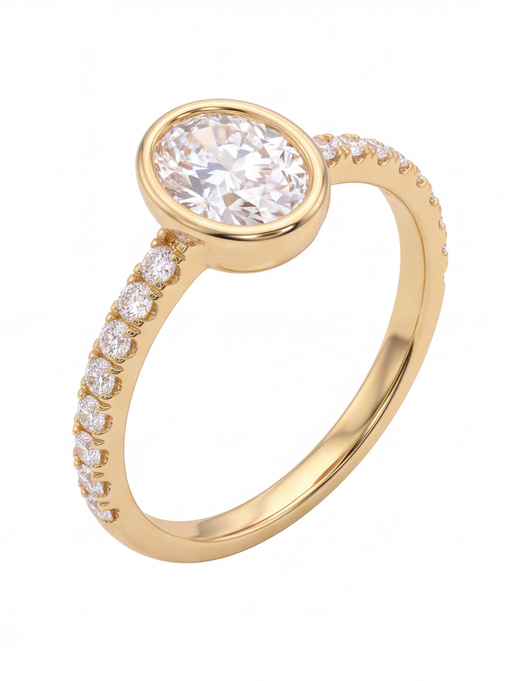 Anillo Con Zirconia Ovalada