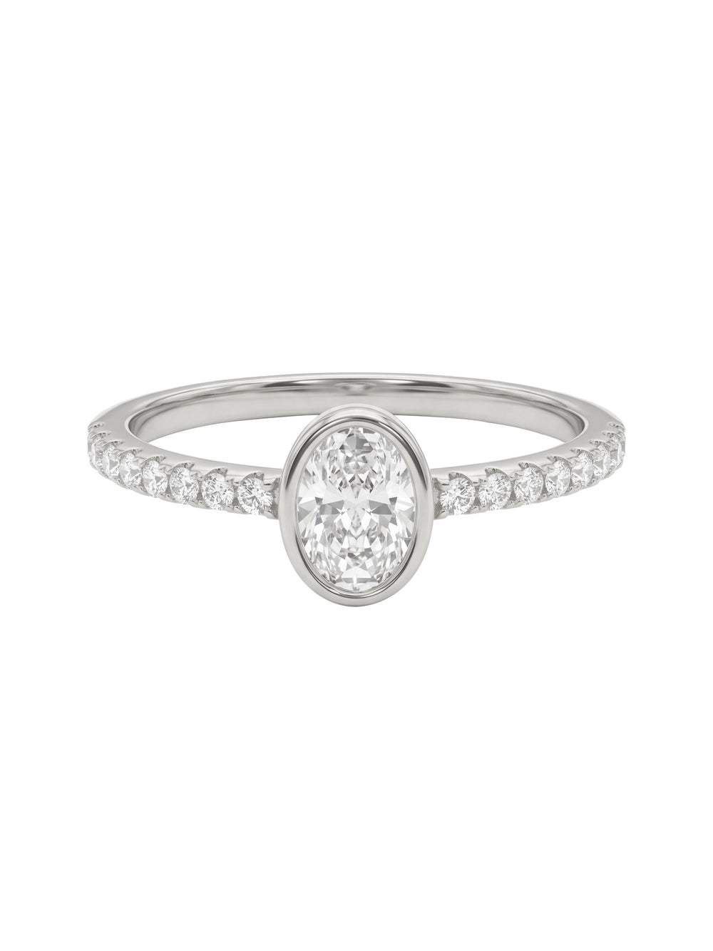 Anillo Con Zirconia Ovalada