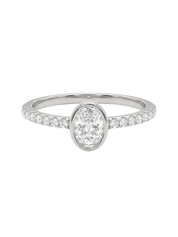 Anillo Con Zirconia Ovalada