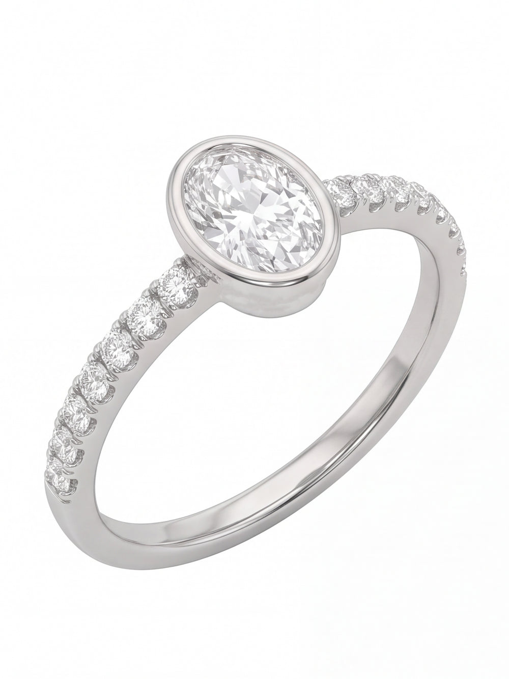 Anillo Con Zirconia Ovalada