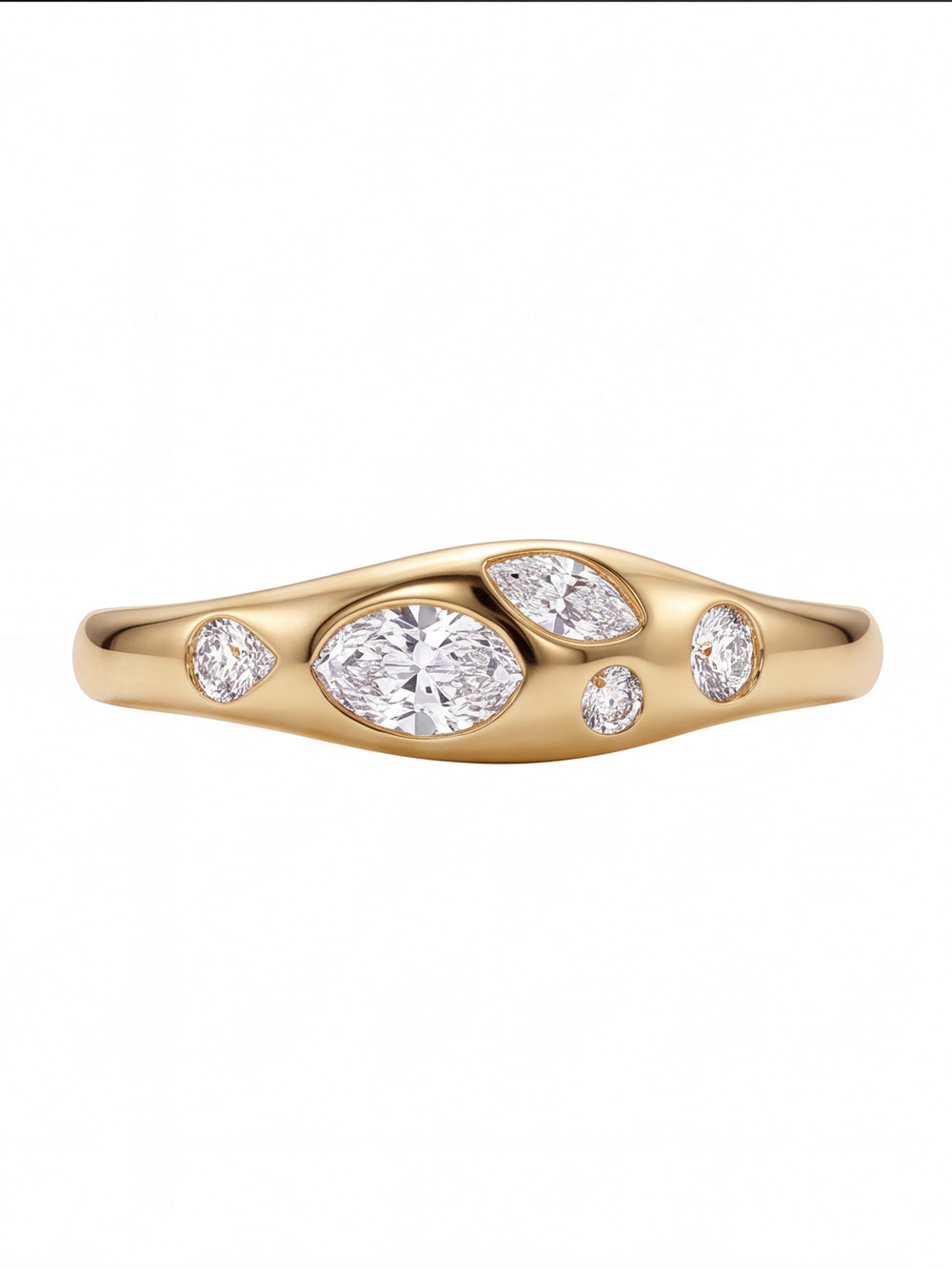 Anillo Grueso Con Zirconias