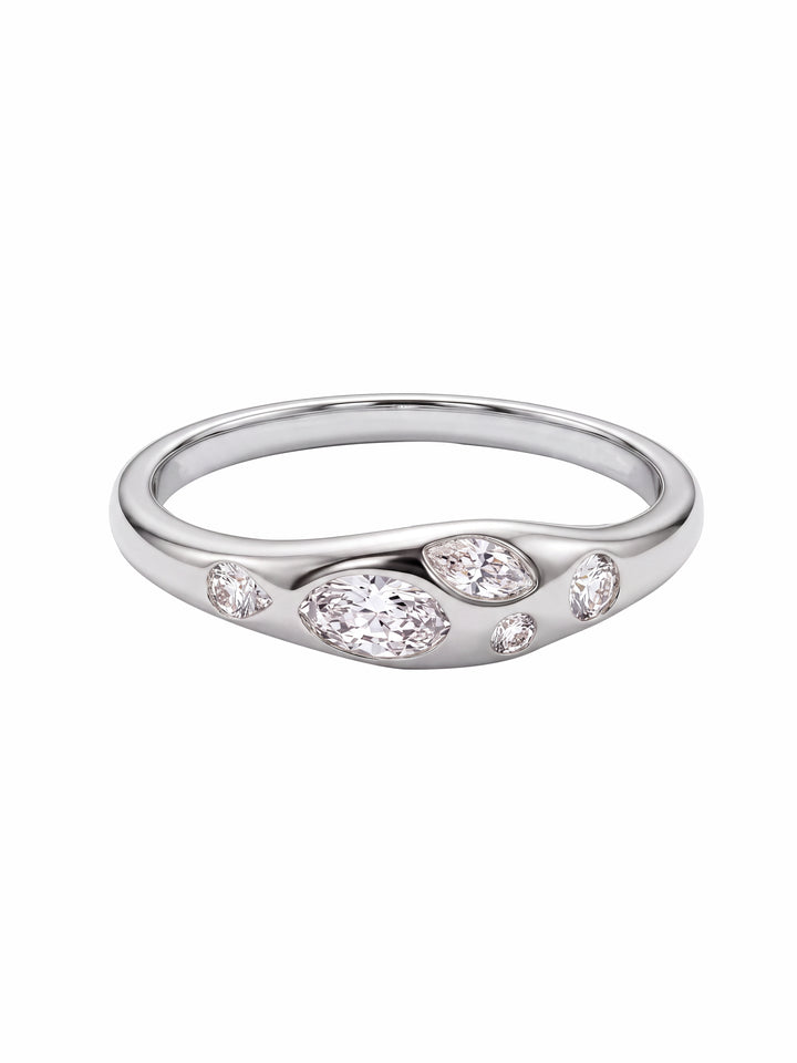 Anillo Grueso Con Zirconias