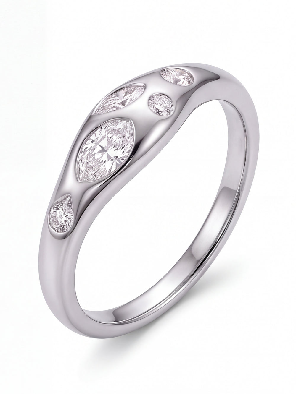 Anillo Grueso Con Zirconias