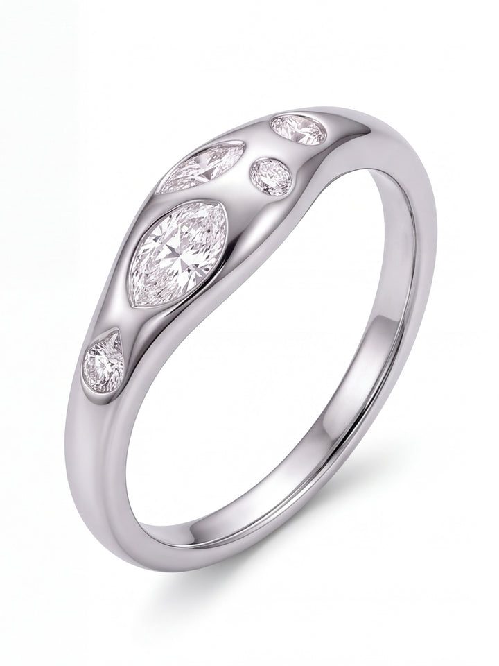 Anillo Grueso Con Zirconias