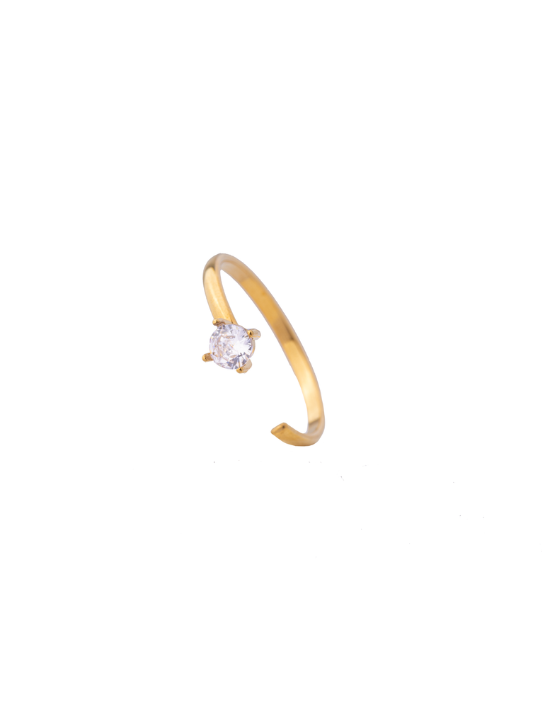 Anillo Semi Ajustable Con Zirconia