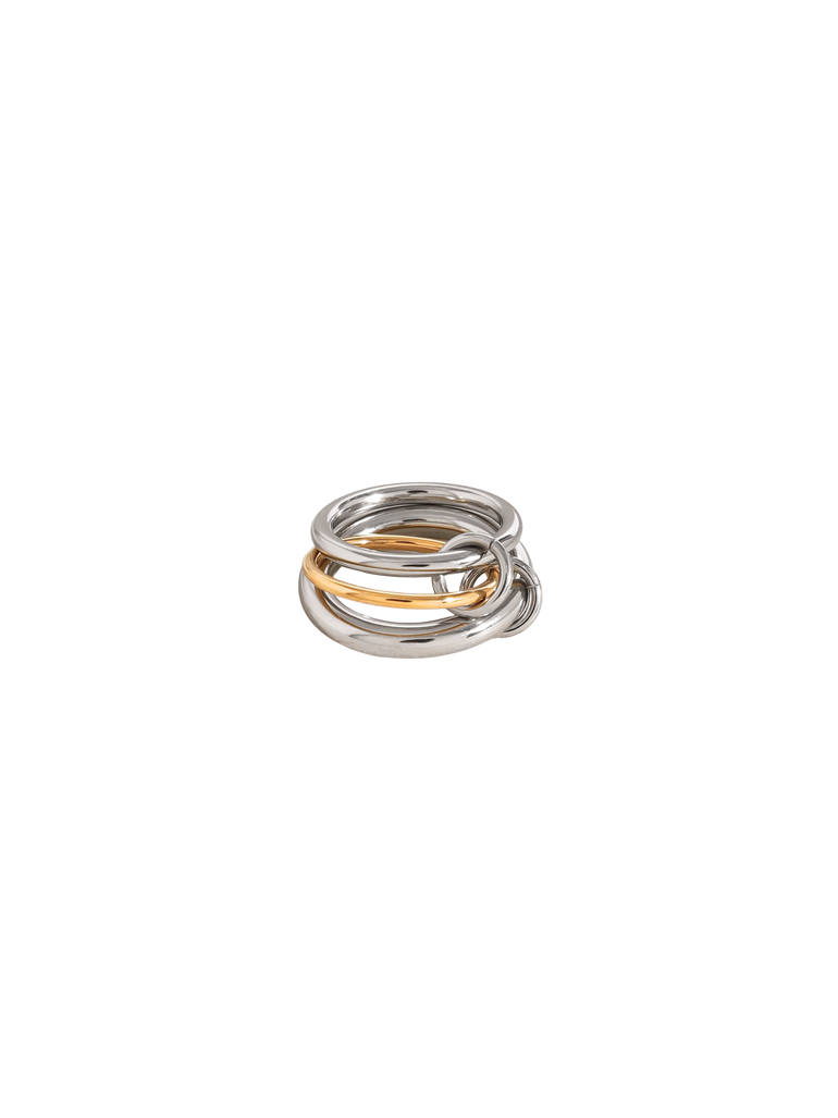 Anillo Triple Argolla Combinado