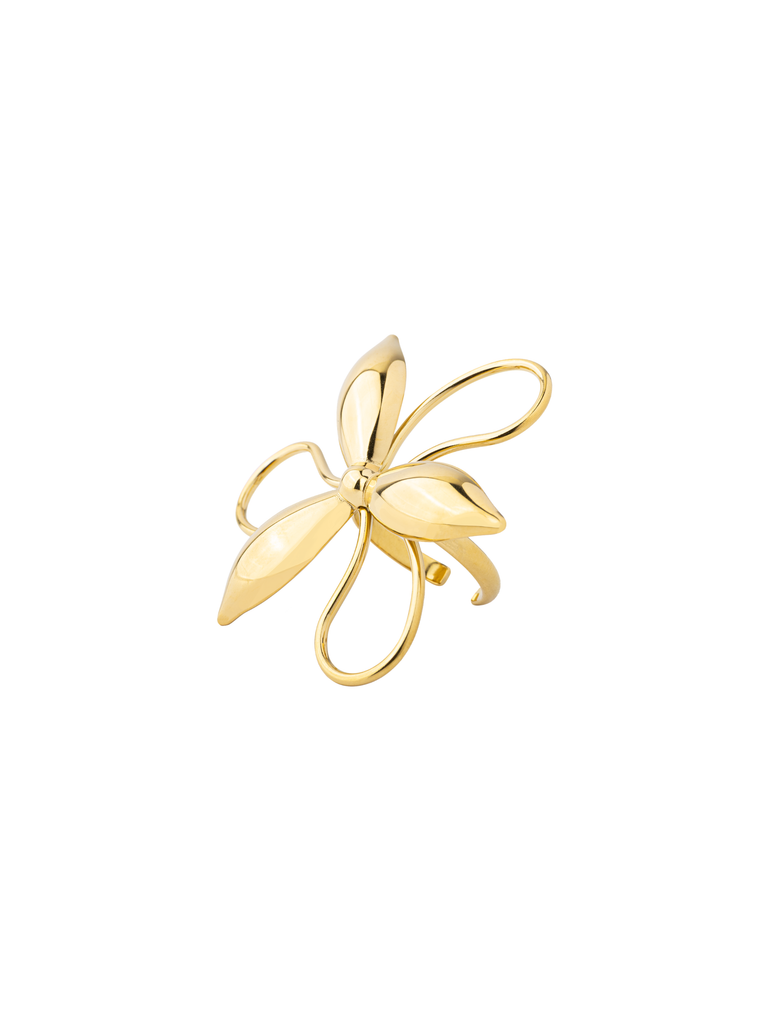 Anillo Abierta Petalos Largos