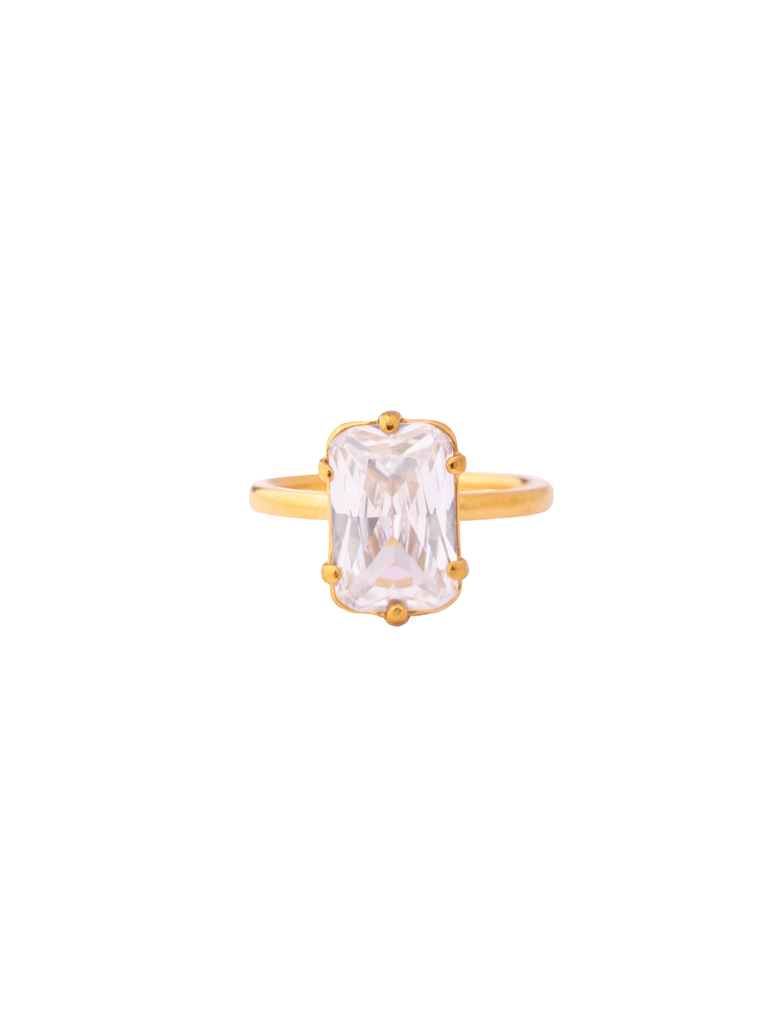 Anillo Zirconia Baguette Central