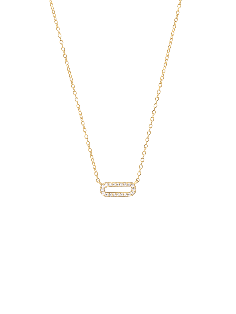 Collar Dije Ovalado Zirconias