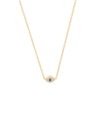 Collar Dije Ojo Azul Zirconias