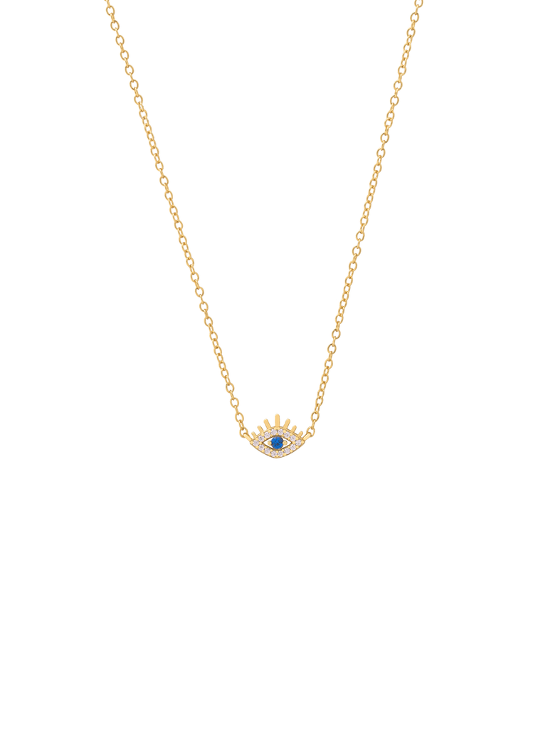 Collar Dije Ojo Azul Zirconias