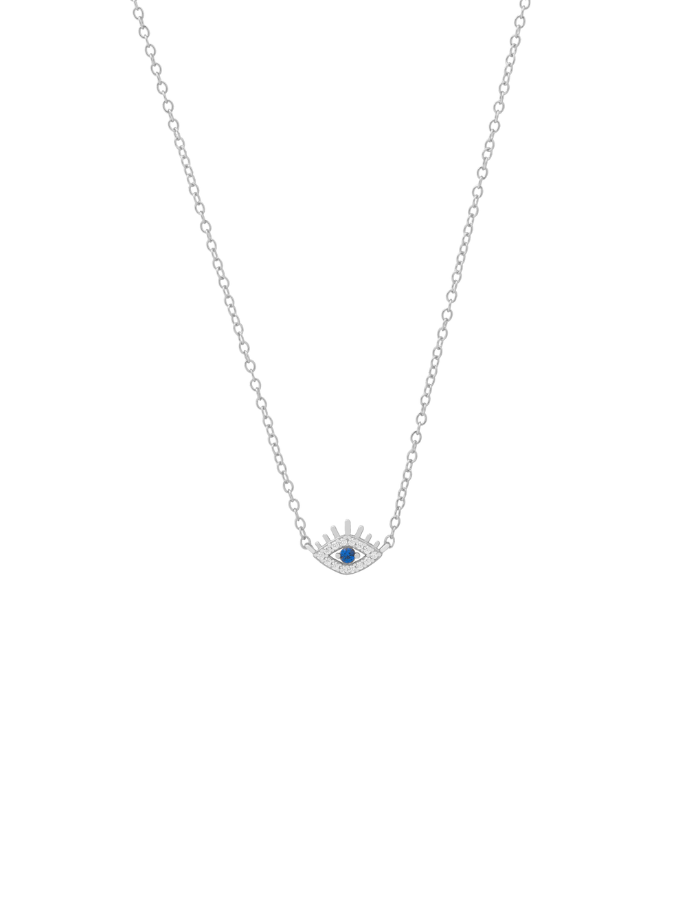 Collar Dije Ojo Azul Zirconias