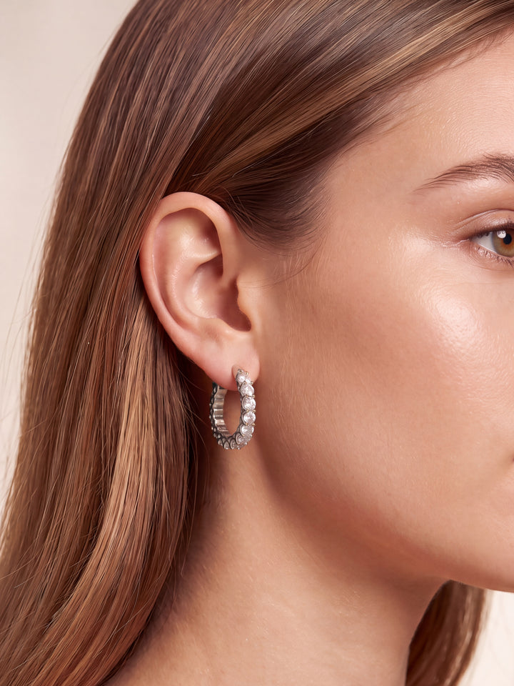 Par Arracada Con Moissanitas 3 CT