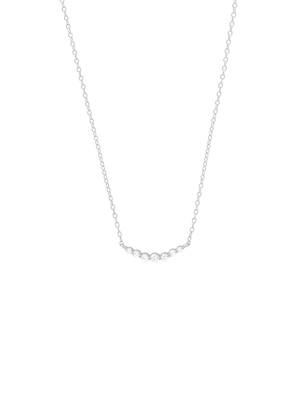 Collar Con Curva Delgada Zirconias