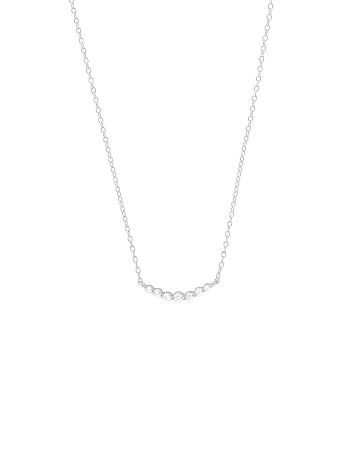 Collar Con Curva Delgada Zirconias