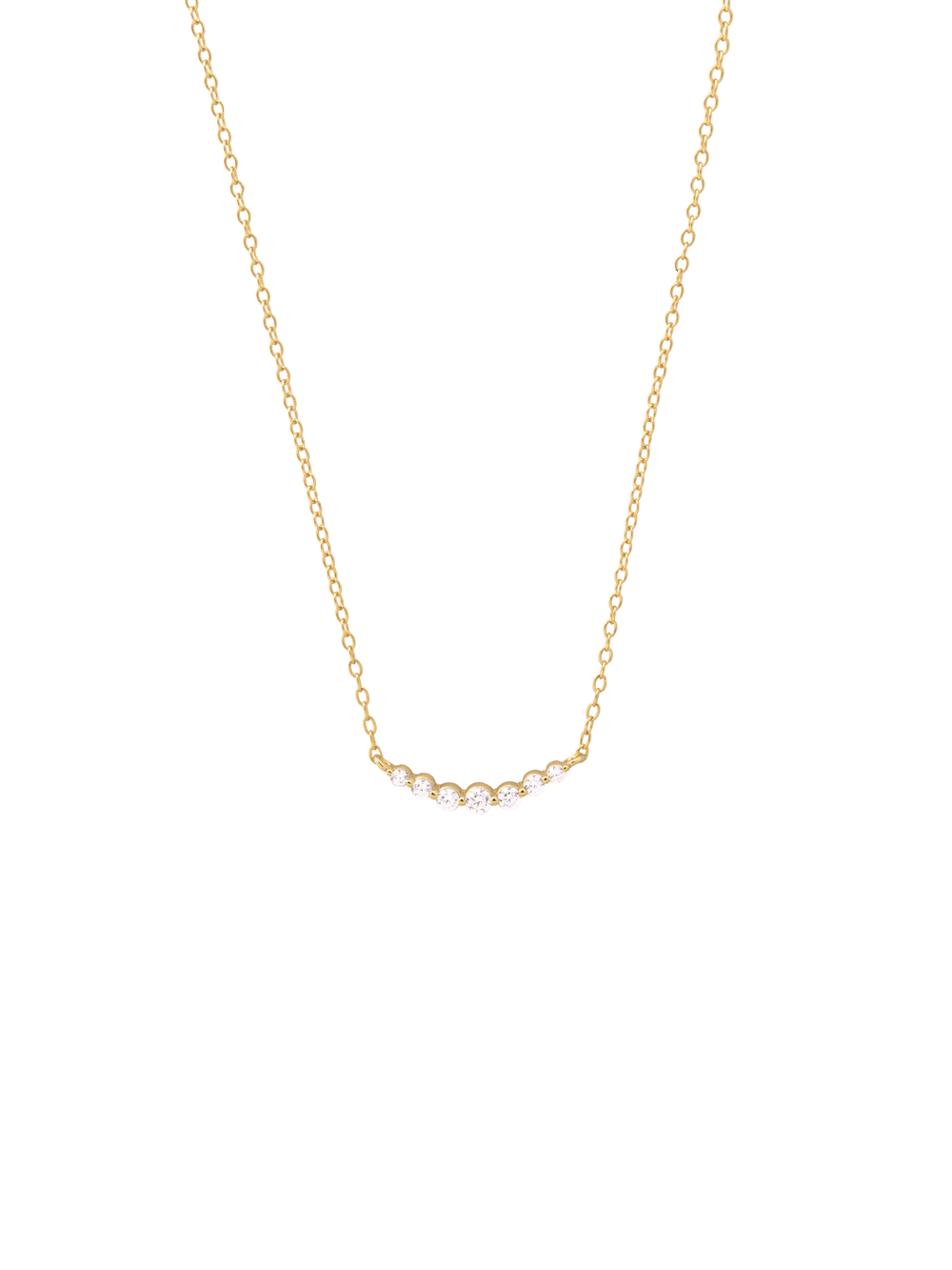 Collar Con Curva Delgada Zirconias