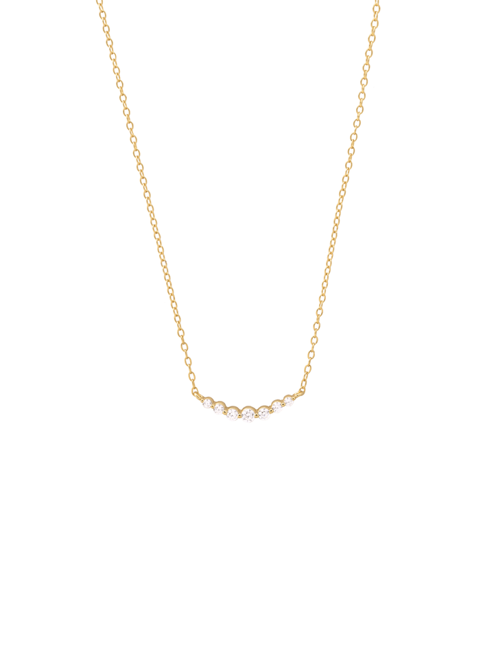 Collar Con Curva Delgada Zirconias