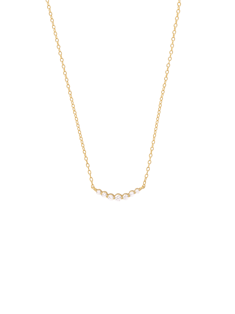 Collar Con Curva Delgada Zirconias