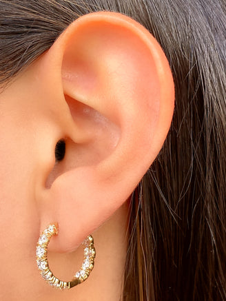 Par Arracada Diamantes Lab Grown 2.1 Ct Oro 14k