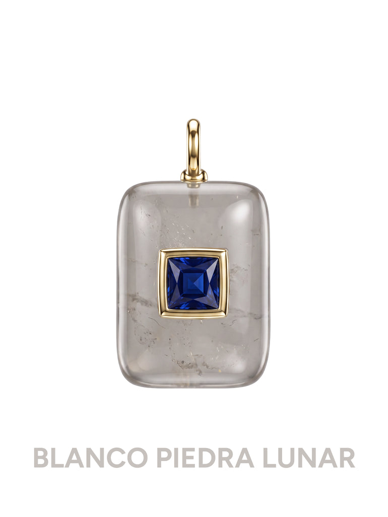 Dije Rectangular Con Centro Cuadrado