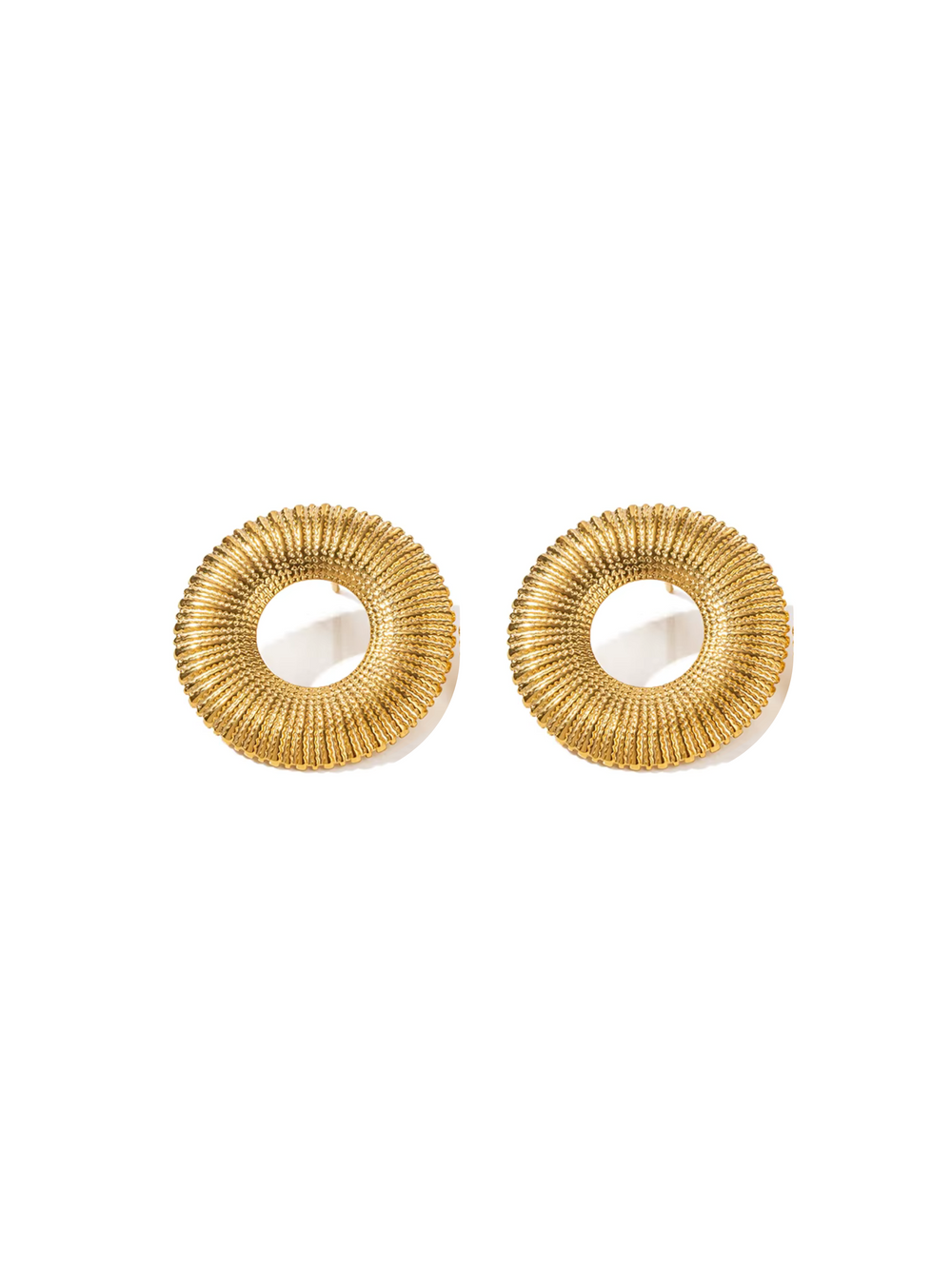 Par Aretes Círculo Dorado