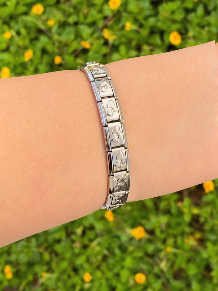 Pulsera Italiana Doble Corazon